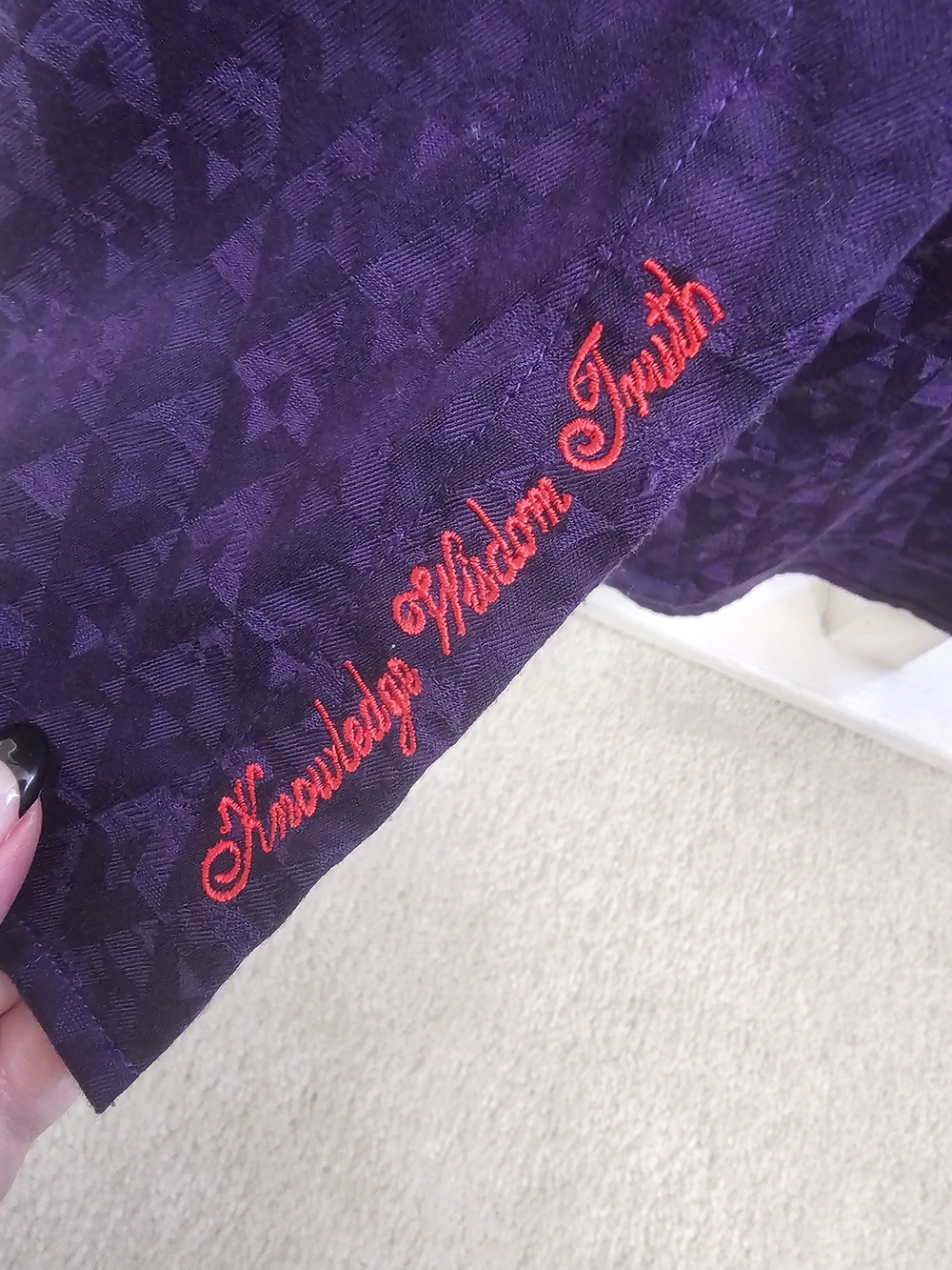 Robert Graham Limited Edition Deep Purple Patterned Dress Shirt - Picture 4 of 6